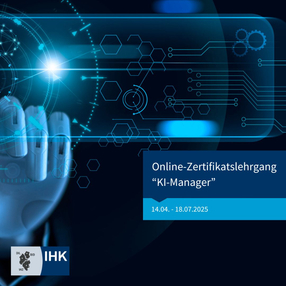 Online-Zertifikatslehrgang "KI-Manager"