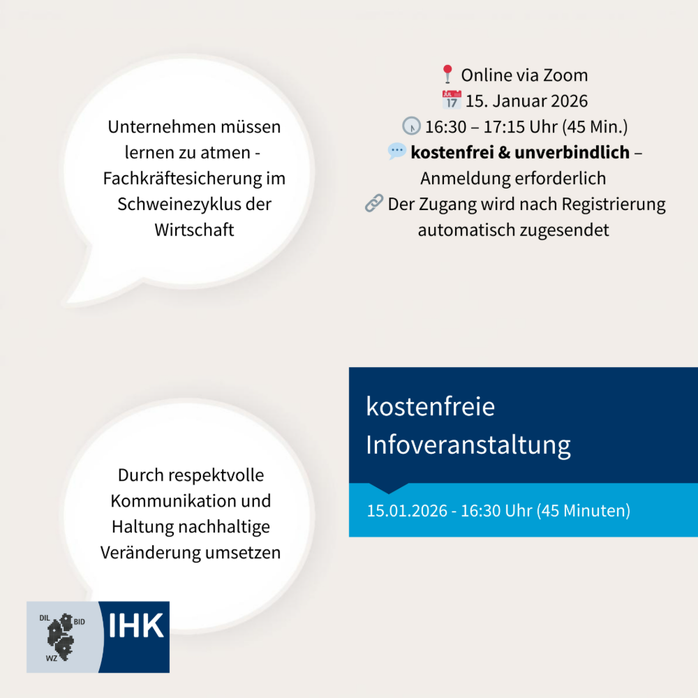 kostenfreie Infoveranstaltung